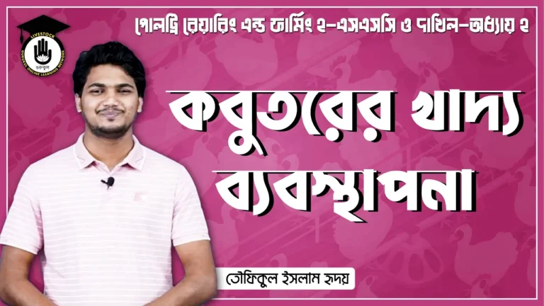 কবুতরের খাদ্য ব্যবস্থাপন কবুতরের খাদ্য ব্যবস্থাপন | পোল্ট্রি রিয়ারিং অ্যান্ড ফার্মিং